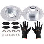 Rear Brake Rotors & Ceramic Brake Pads Kit for Nissan Juke/Sentra (2011–2019)