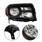 Headlight Assembly for Honda Pilot (2012-2015) Clear Black Driver+Passenger