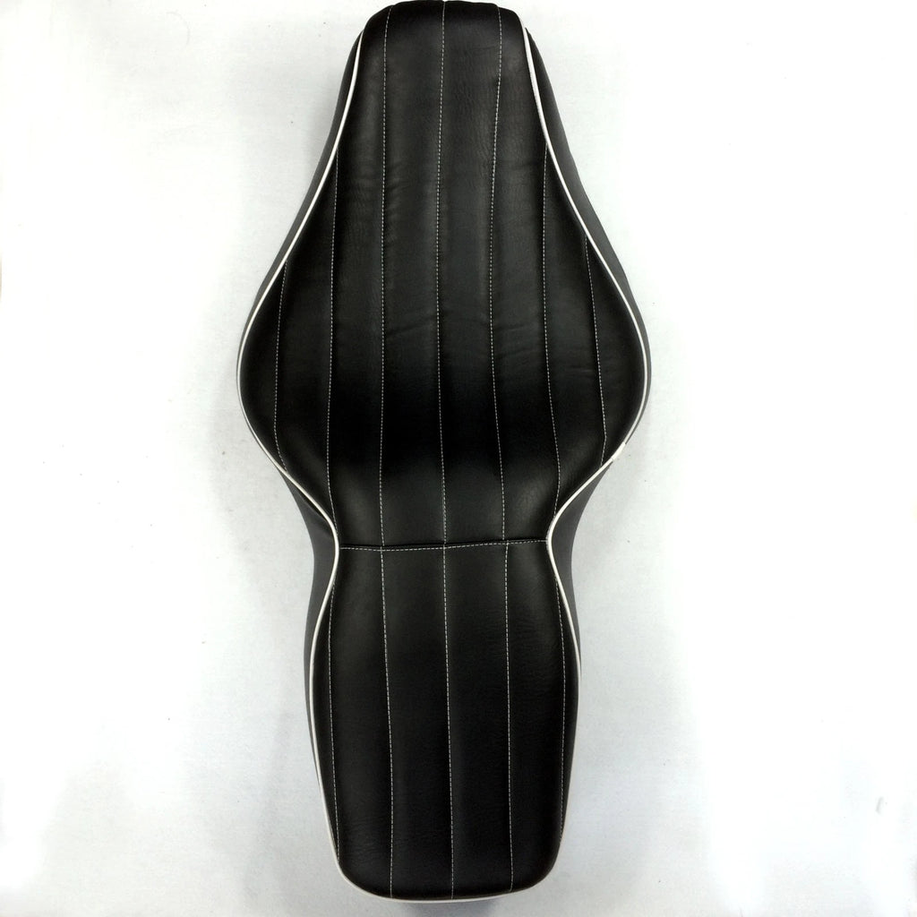 Custom Driver Passenger 2-Up Vertical Stripes Seat for Harley FLHR (1997–2006)