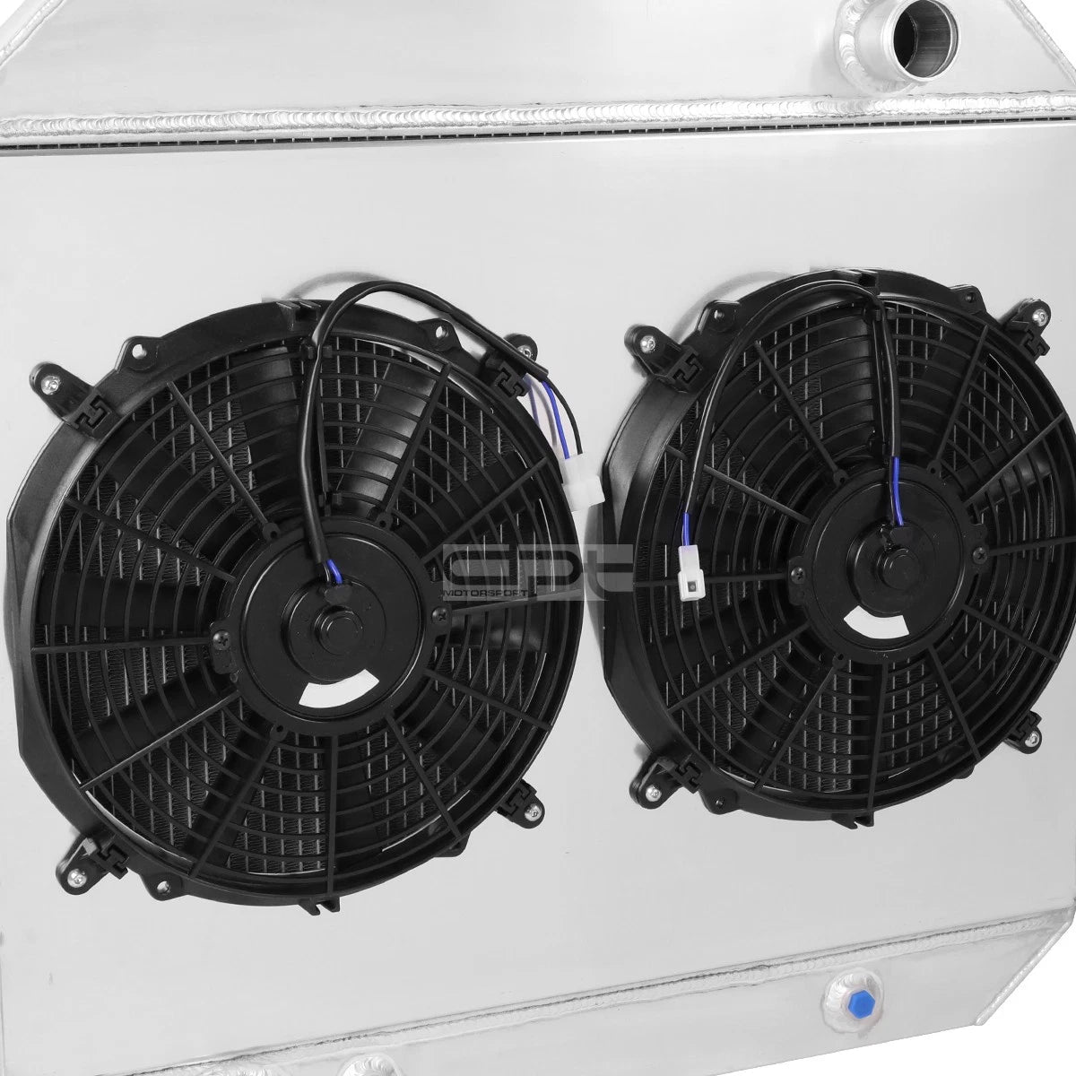 Full Aluminum 2-Row Radiator w/Cooling Pull Fan Shroud for Ford F150/F250 (1968–1979)