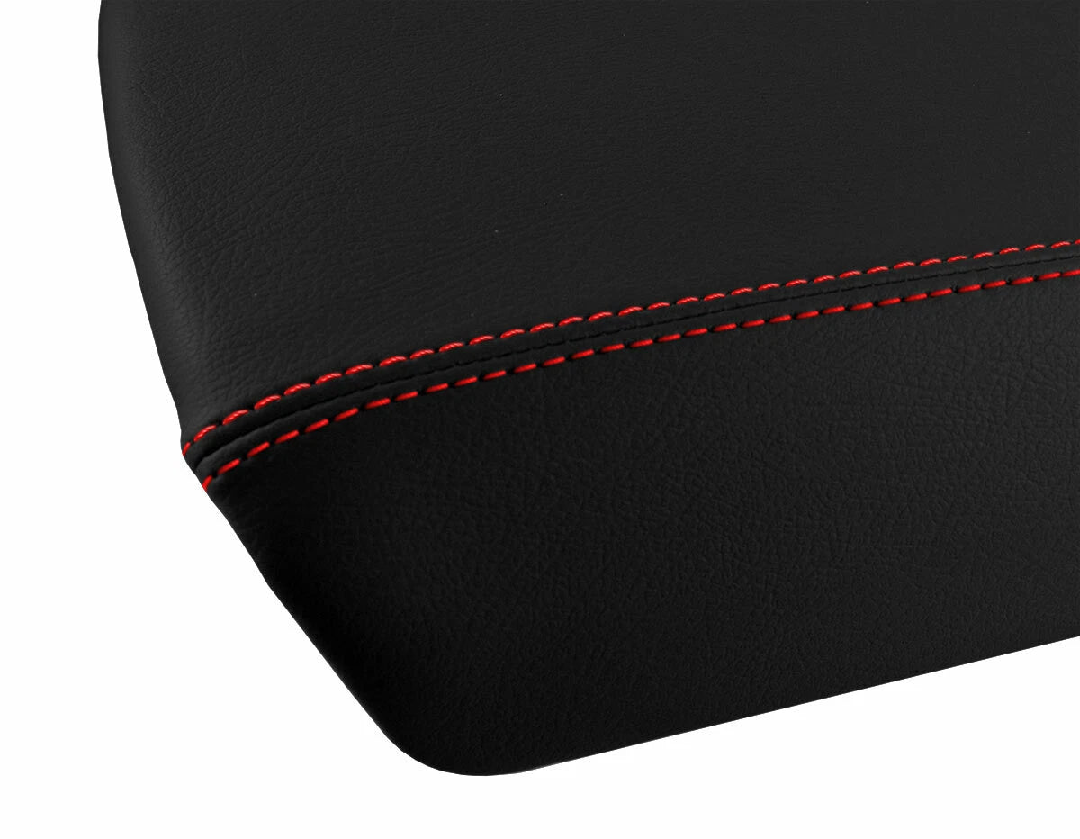 Console Lid Pull Over Armrest Cover for Ford Edge (2011–2020) Red Stitch