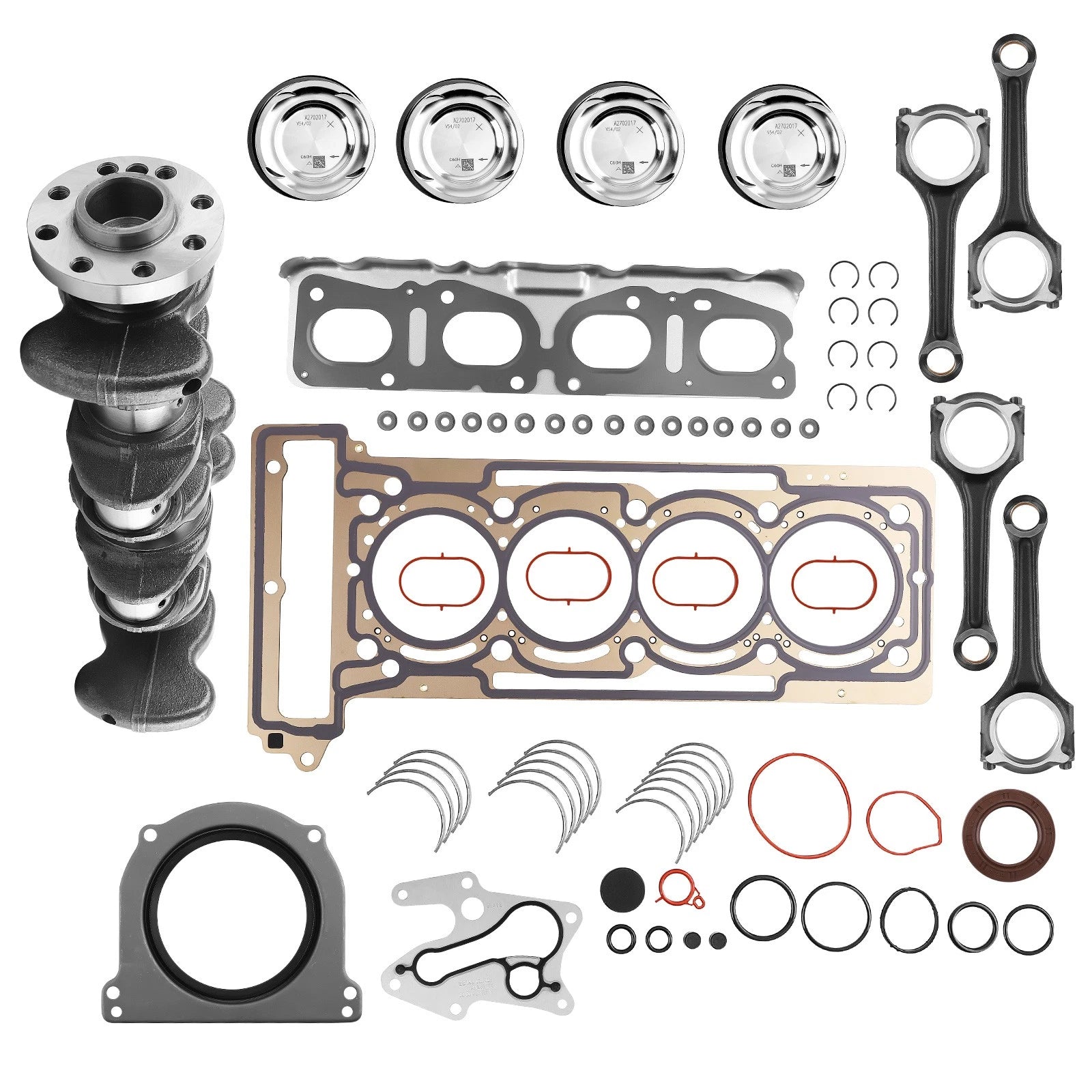 M270 Engine Rebuild Kit with Pistons, Con Rods, Bearings for Mercedes-Benz (1.6 Turbo)