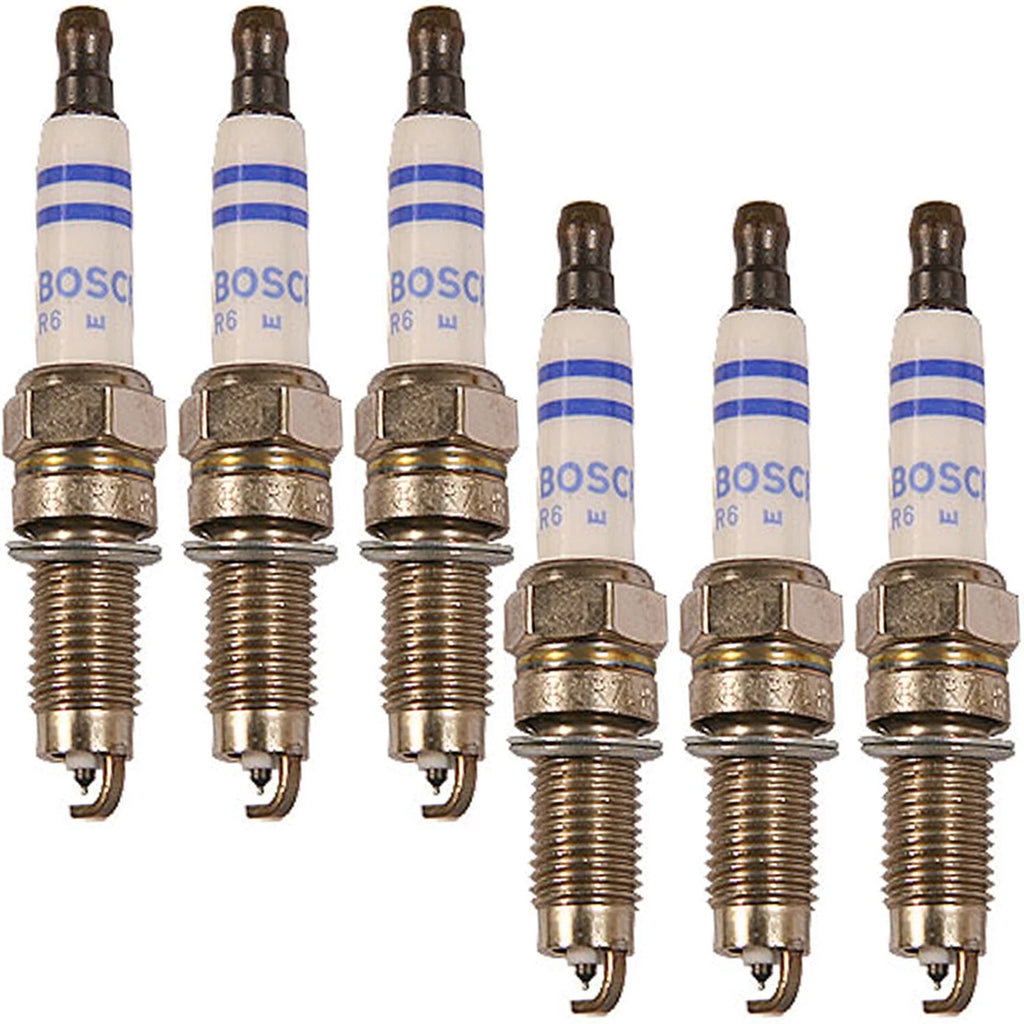 Set of 6 Bosch Double Platinum Spark Plugs for A3 TT Quattro Cayenne Eos (2006–2012)