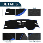 Dashboard Cover Mat for Volkswagen Golf 8 (2021–2024) Sun Protector Black Blue
