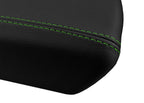 Leather Console Lid Armrest Cover for Hyundai Sonata (2015–2019) Green Stitch