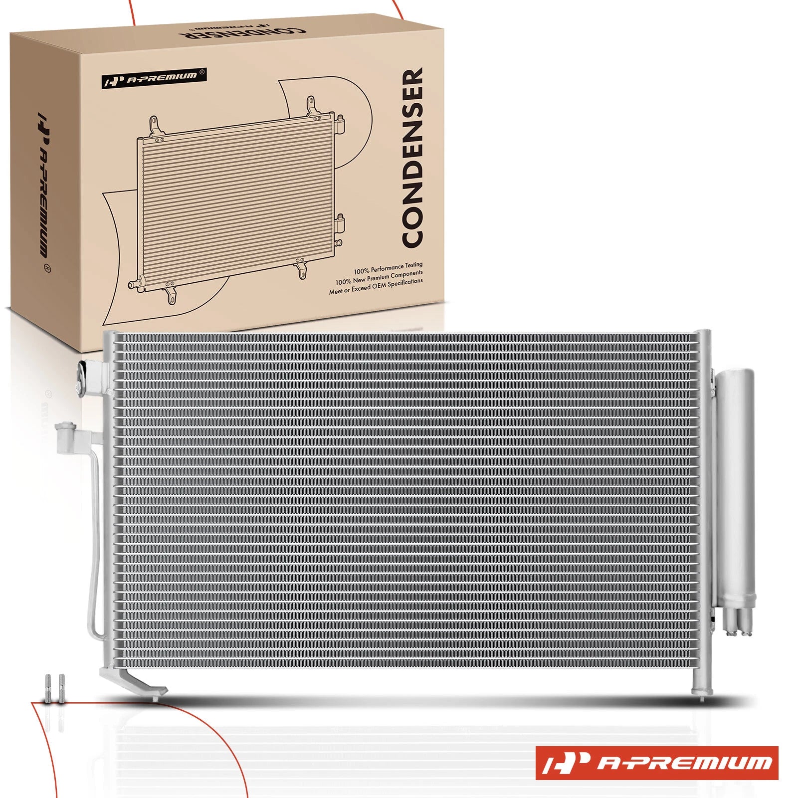 A/C Condenser with Receiver Drier & Bracket for Subaru Forester (2003–2008)