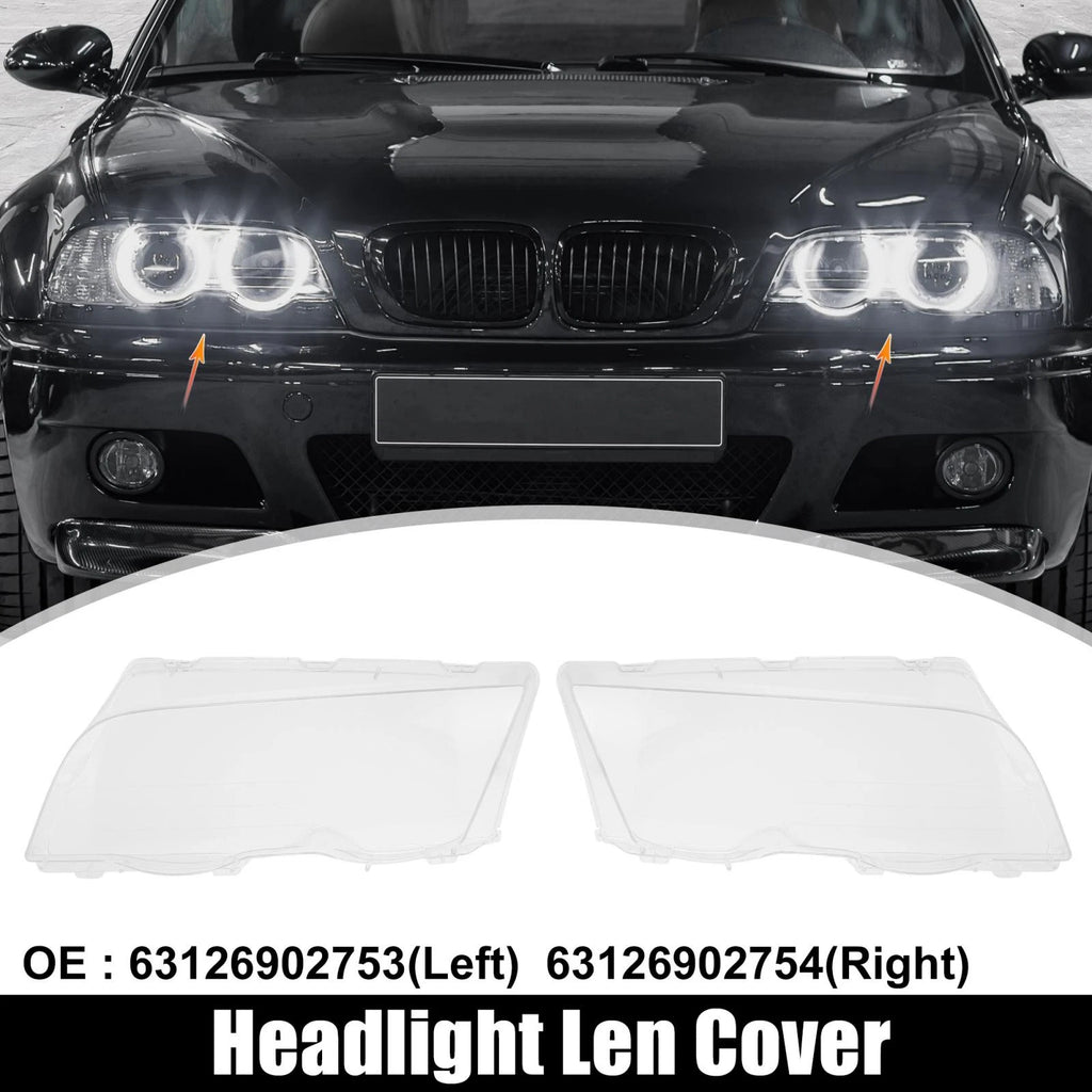 1 Pair Headlight Lens Cover for BMW E46 (1998–2001) 3126902753