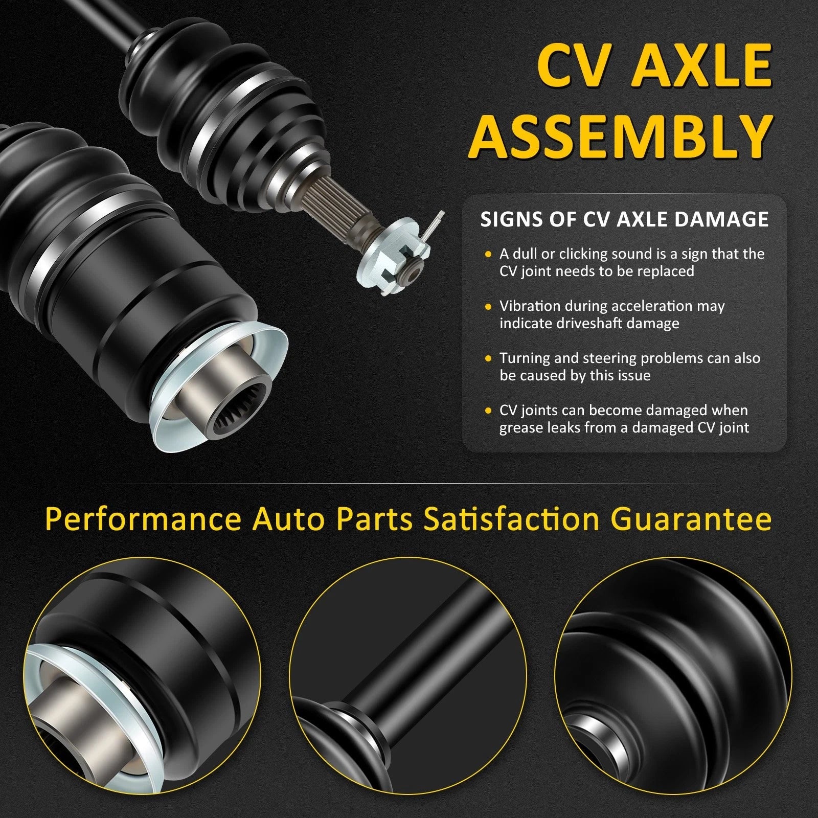 CV Axle Shaft Assembly for Arctic Cat 250 300 (1998–2004)