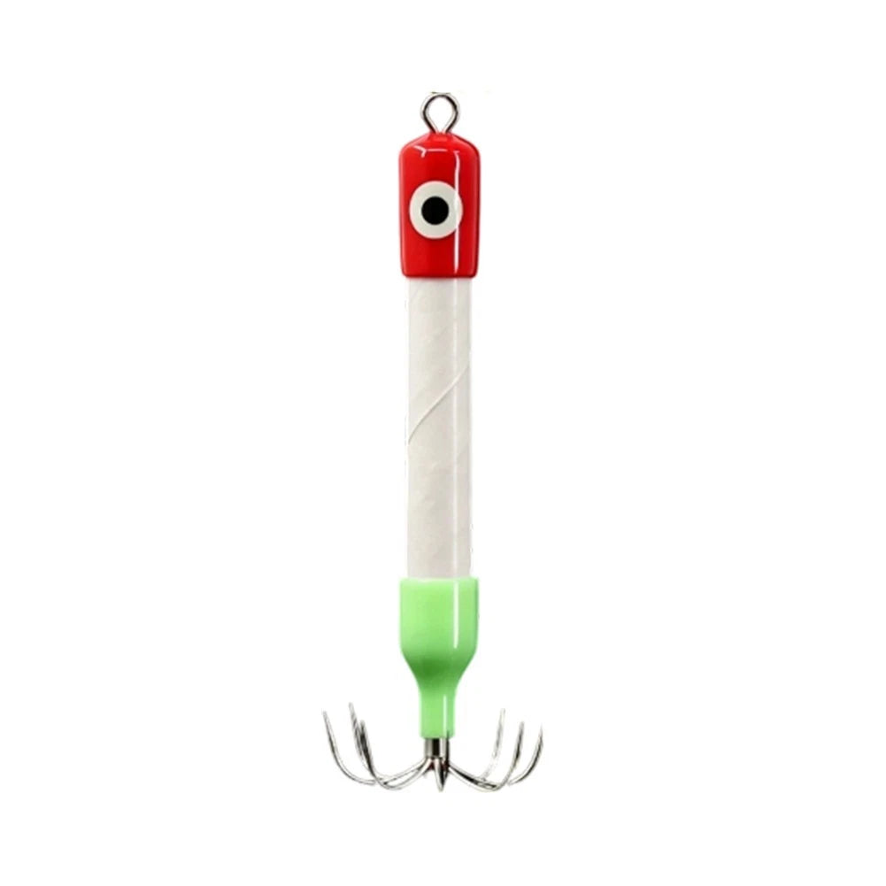 Squid Fishing Lure Set of 3 (15g, 20g, 30g) Red White UV Body