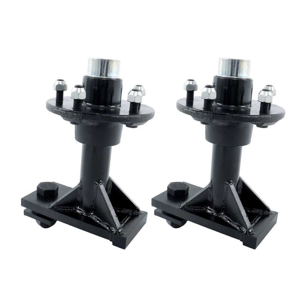 Set of 5.5 Lug Shipping Container Wheels and Bolt-On Spindle Kit