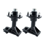 Set of 5.5 Lug Shipping Container Wheels and Bolt-On Spindle Kit