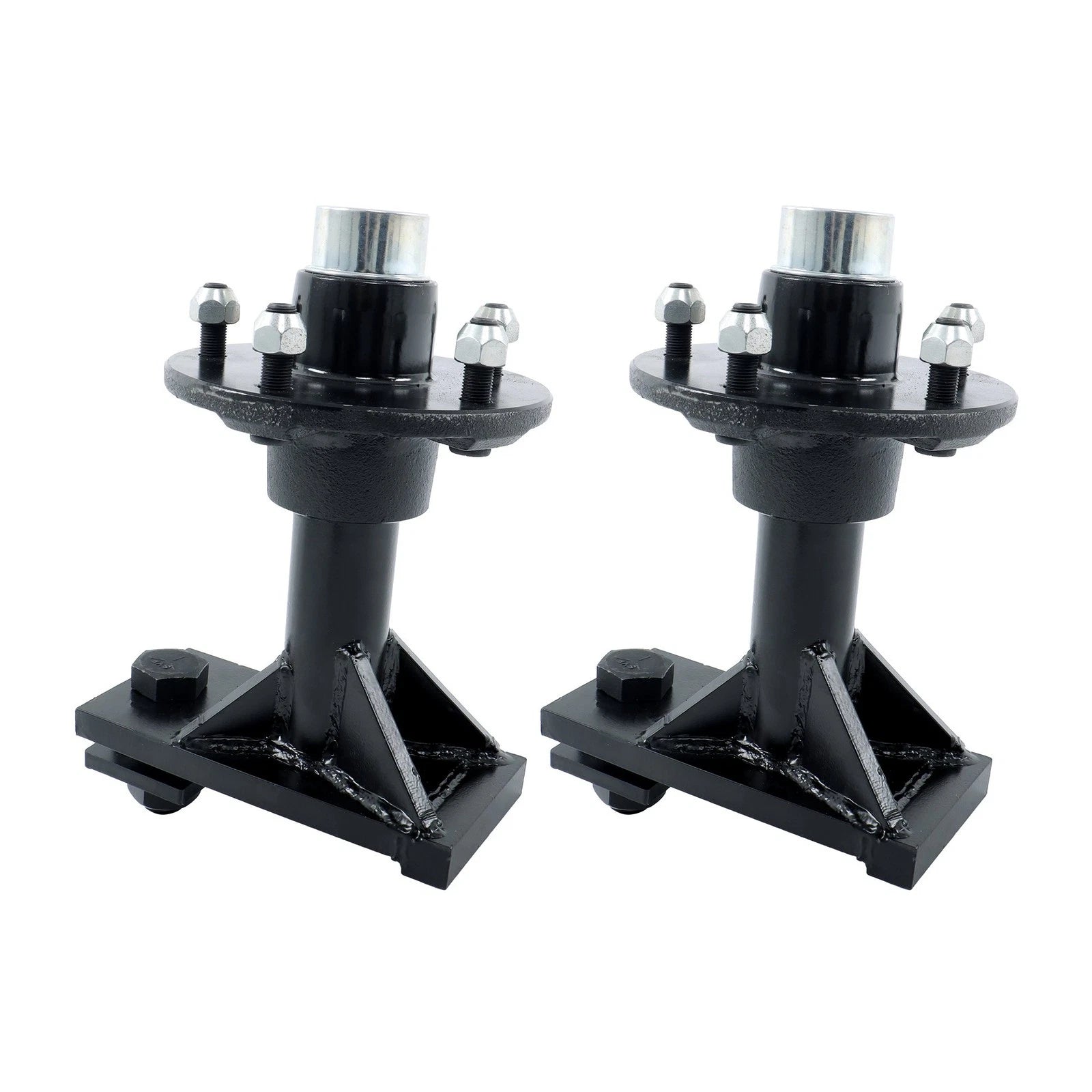 Set of 5.5 Lug Shipping Container Wheels and Bolt-On Spindle Kit
