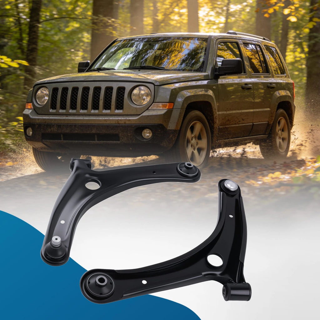 2X Front Lower Control Arms with Ball Joints for Jeep Patriot Compass (2007–2017)