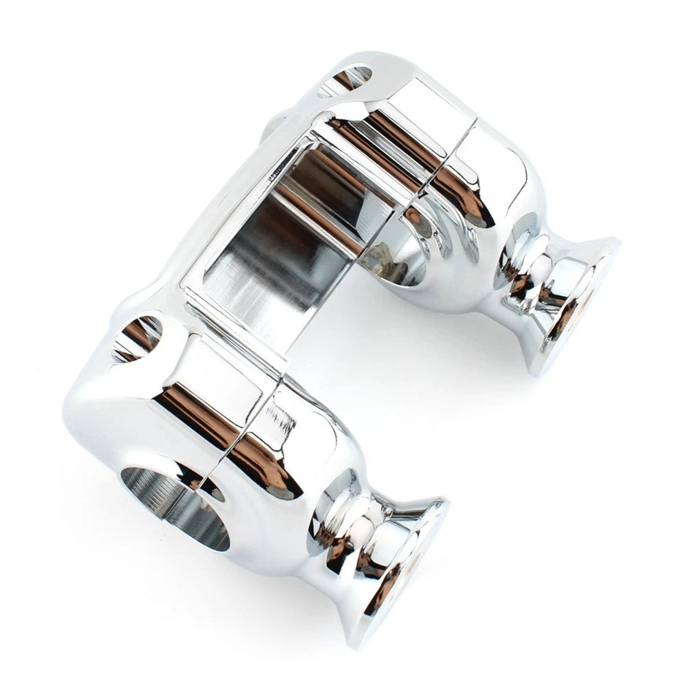1 1/4" Handlebar Riser Top Clamp Kit for Harley Softail Street Bob (2018–2023) Chrome