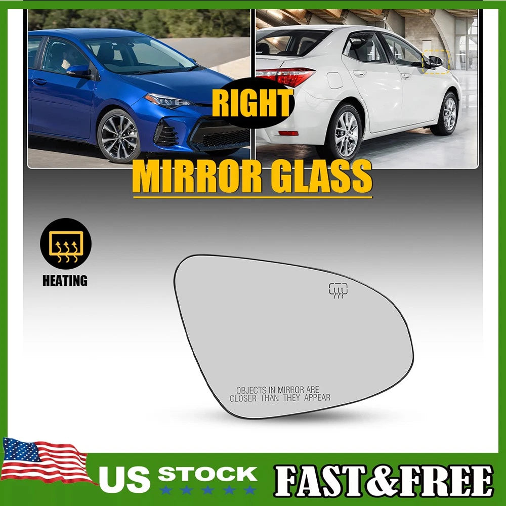 Heated Mirror Glass for Toyota Corolla Sedan (2014â2019) Passenger Side