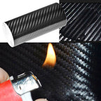 Carbon Vinyl Door Sill Scuff Sticker Protector for Universal Fit (10x300cm)