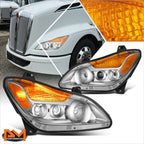 Full LED Projector Chrome Headlights for Kenworth T680 (2022–2025)