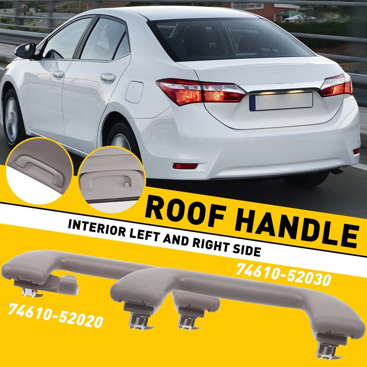 2X Roof Ceiling Pull Handle Grab Set for Toyota Vios (2008–2014)