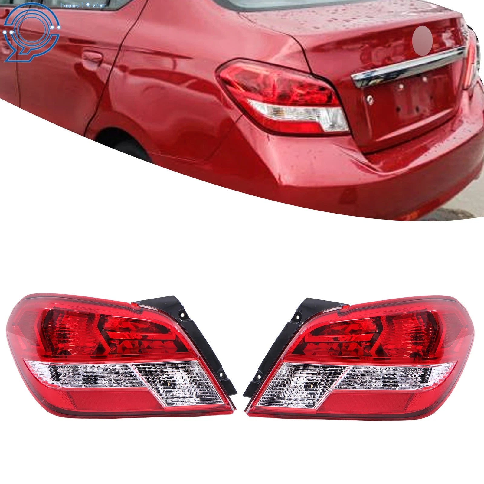 2X Halogen Tail Lights for Mitsubishi Mirage G4 (2017–2020) Right + Left