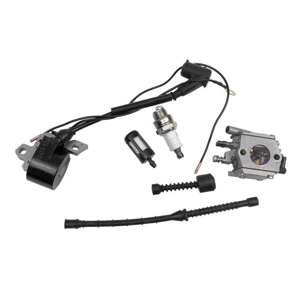 Carburetor Ignition Coil Spark Plug Kit for Stihl 038 MS380 MS381 (N/A)