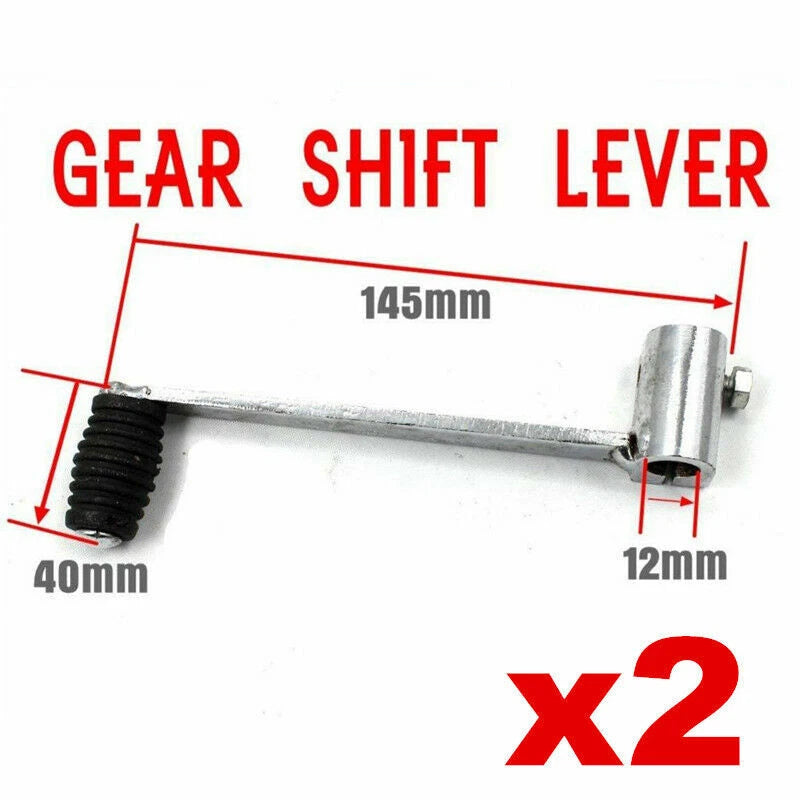 2X Chrome Gear Shift Levers for 125cc 50cc 70cc 110cc Motorbike (Pit Pro)