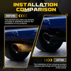 Stainless Steel Exhaust Tail Pipe Tip for Universal Fit (2.5" Inlet)