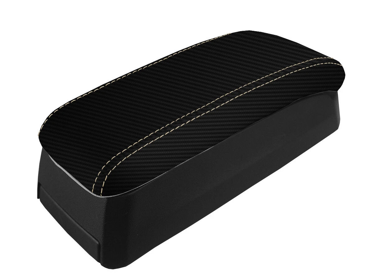 Console Lid Armrest Cover for Jeep Patriot (2009–2017) Carbon Fiber