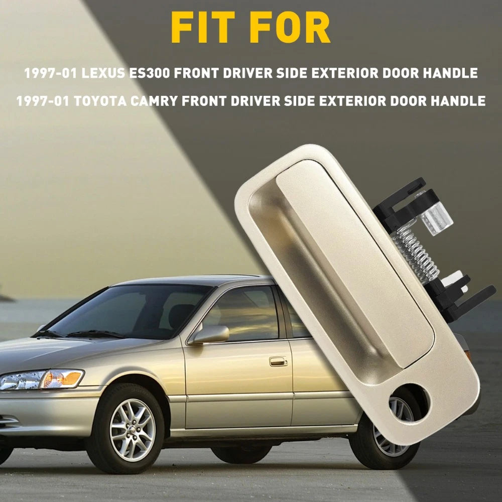 Front Left Driver Outside Door Handle for Toyota Camry (1997–2001) Beige