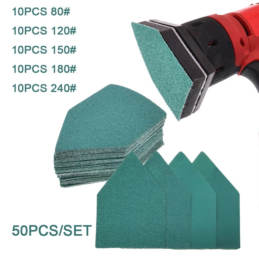 50 Pack Sandpaper Sheets Assorted Grits 65x92mm for Sanders