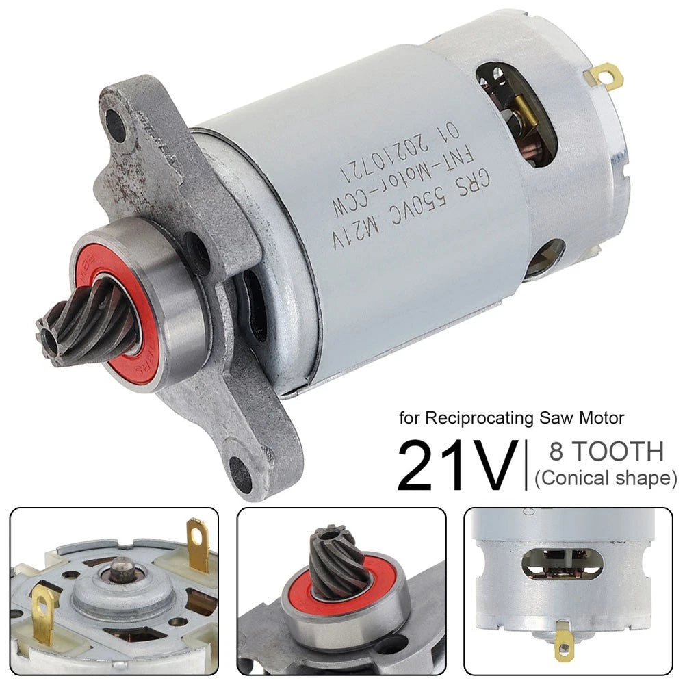 RS550 Motor with Conical Gear for Electric Saws and Cutting Devices
