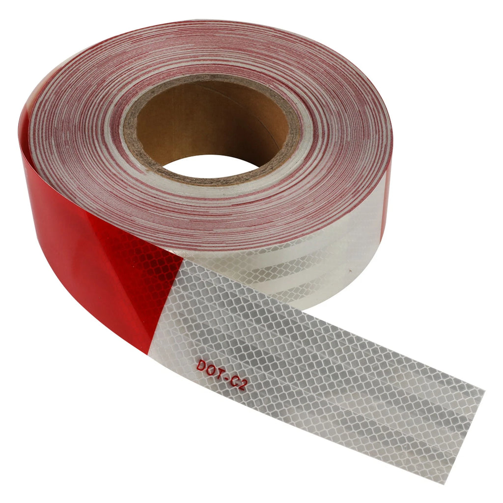 150 Feet Red & White DOT-C2 Reflective Safety Conspicuity Tape