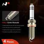 Set of 4 Iridium Platinum Spark Plugs for Mercedes-Benz CLA45 AMG (2014–2020)