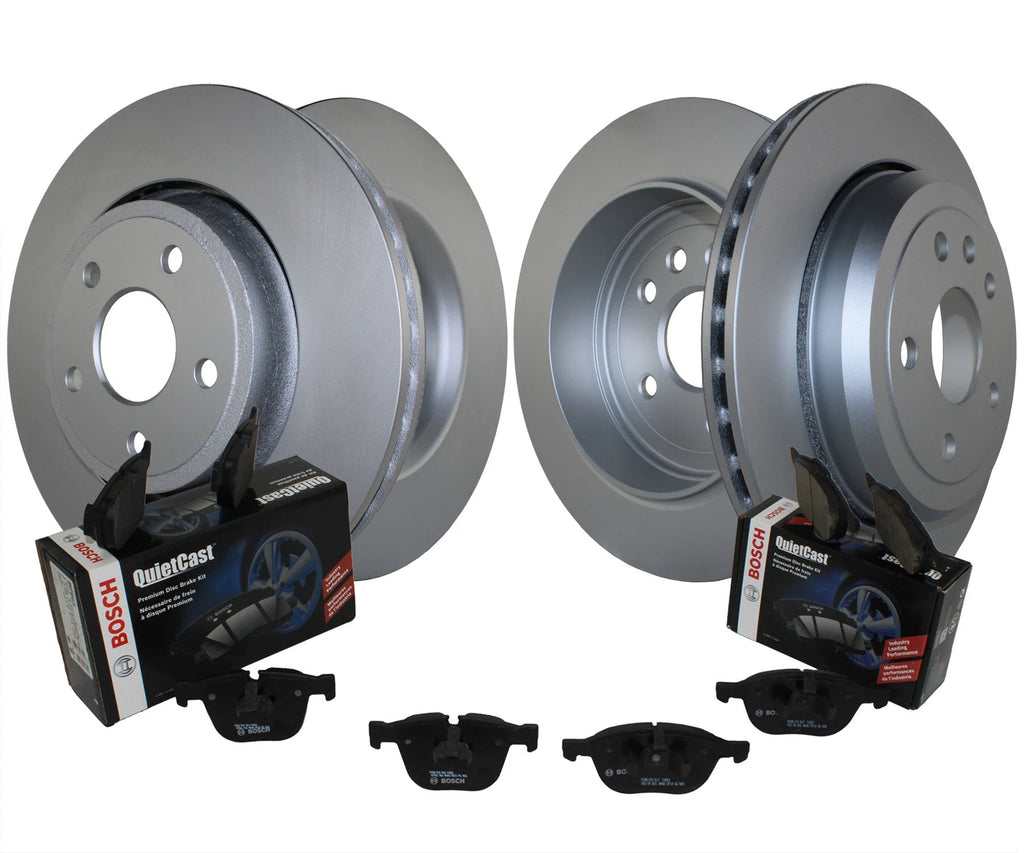 Front & Rear Brake Kit Disc Rotors & Bosch Pads for Dodge Jeep