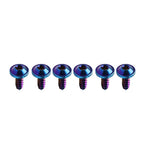 6 x M5x15mm Titanium Torx Head Self Tapping Screws for Fastening Blue
