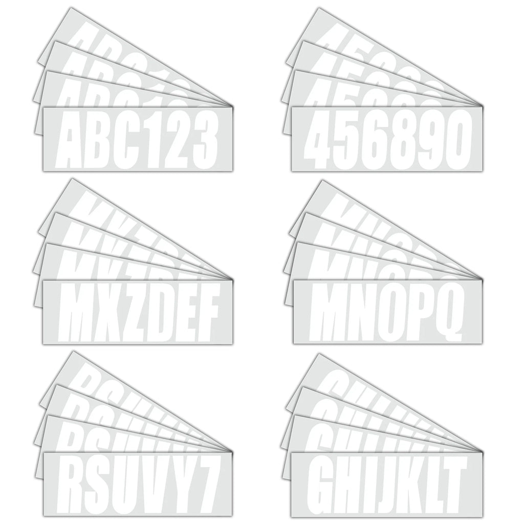 Sticker Decals A-Z Letters & 0-9 Numbers for Marine Boat (3")