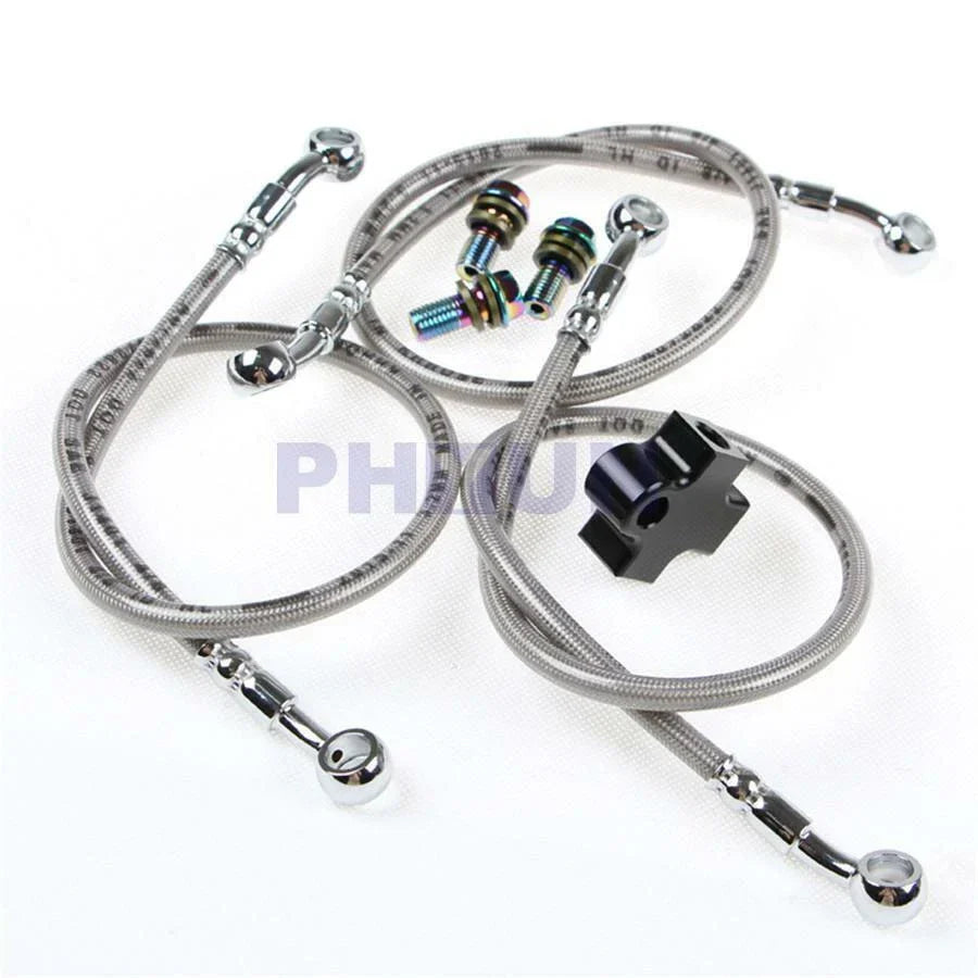 3-Way Hydraulic Brake Hose Pipe Tee Connector for Universal Motorcycle