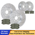 Front Rear Slotted Rotors and Brake Pads for Toyota Corolla (2003–2008)