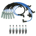 NGK 7mm Wire Set & Denso Iridium Spark Plug Kit for Dakota (1987–1996)