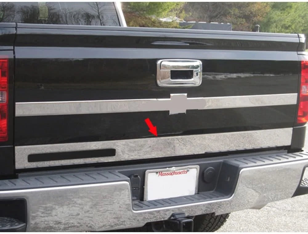 1pc. Luxury FX SS Tailgate Accent w/Cutout for 14-18 Chevy Silverado Crew Cab SB
