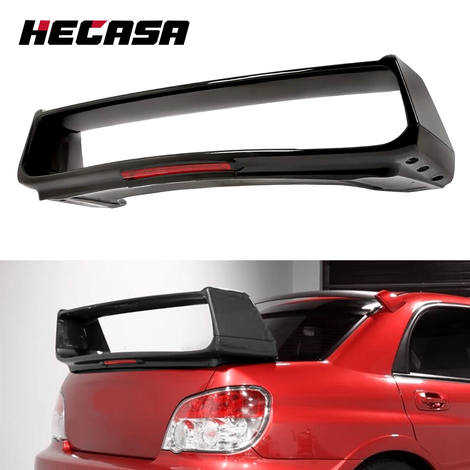 Trunk Spoiler Wing with Brake Light for Subaru Impreza WRX (2002–2007)