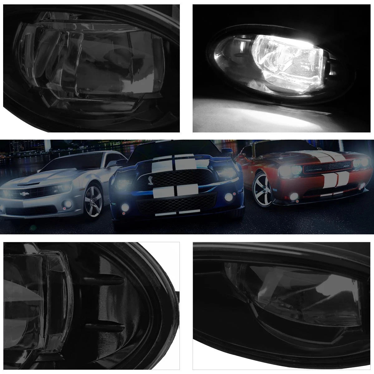 Fog Lights for Honda Civic/Accord (2008–2013) - Smoked Lens, W/Switch