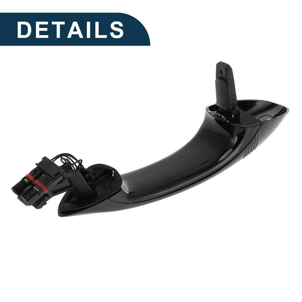 Rear Left Exterior Door Handle for BMW F07 F10 (2009–2017) No. 51217231933 Black Silver Tone