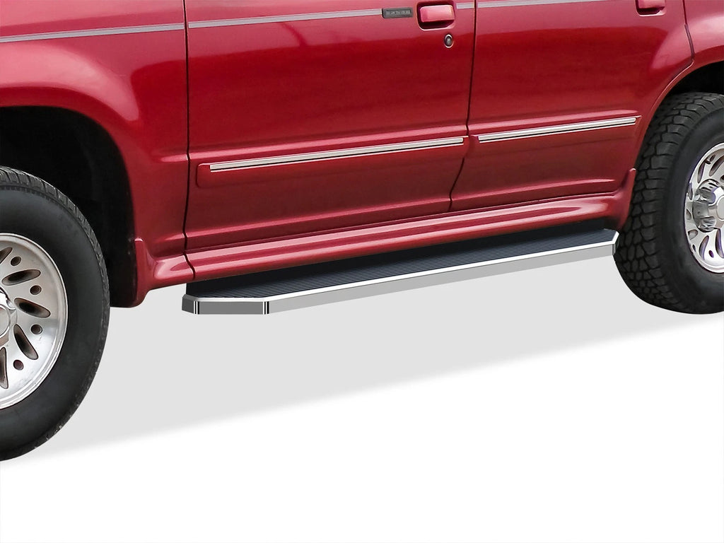Set of 2 Polished 6" iBoard Side Step Nerf Bars for Ford Explorer (1995–2001)