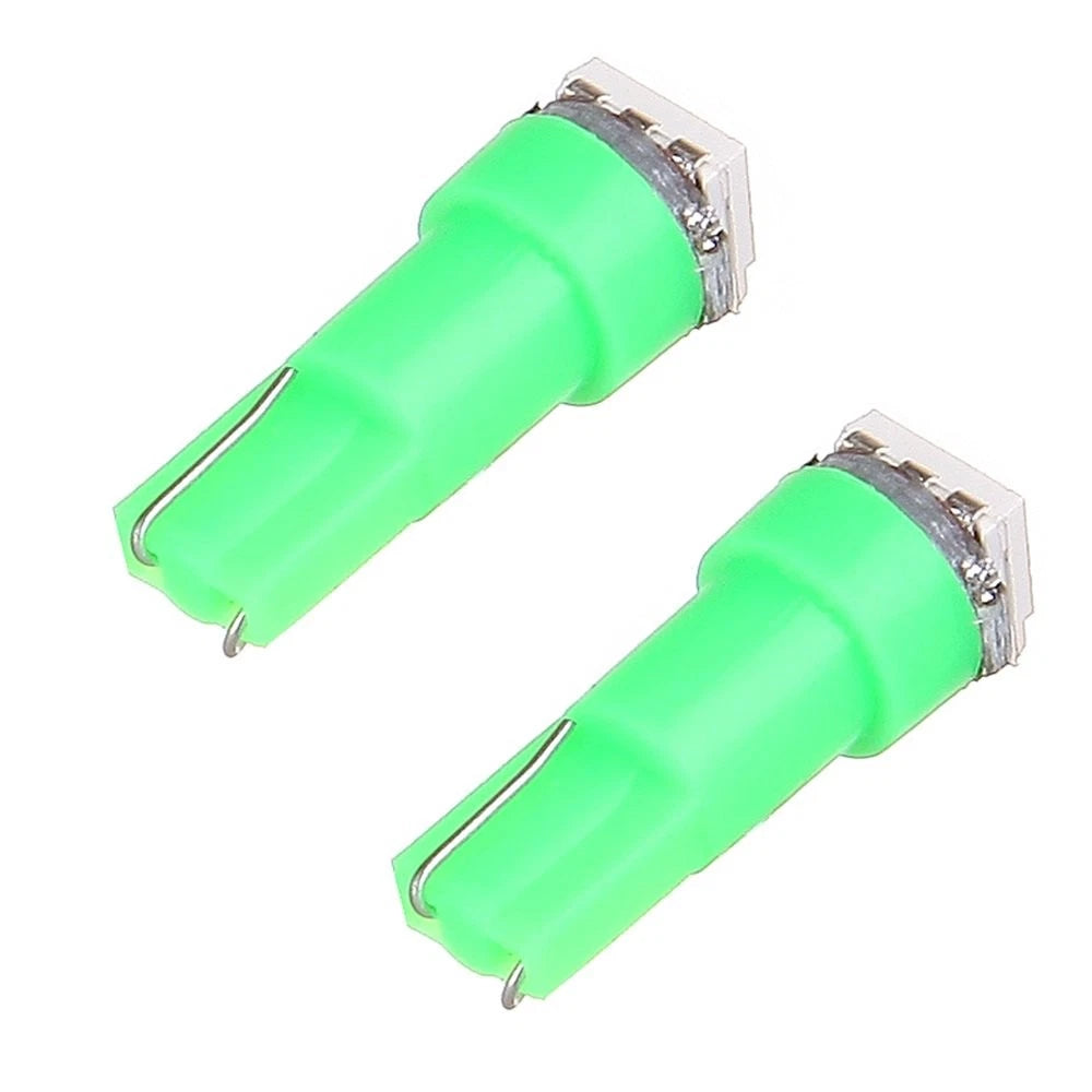 10X T5 Green 1-SMD 5050 LED Wedge Bulb for Dashboard Gauge (58, 70, 73, 74)