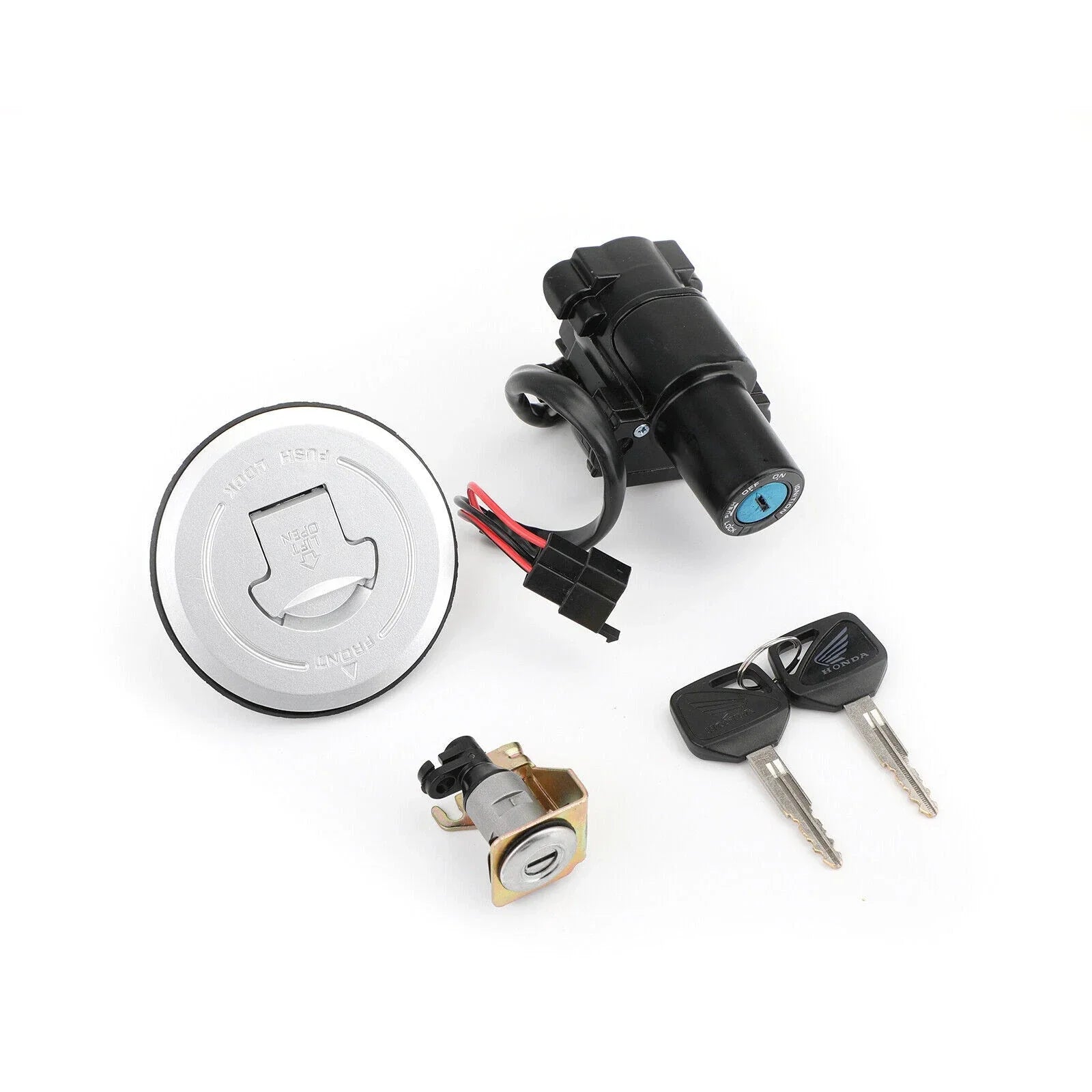 Ignition Switch Fuel Gas Cap Seat Lock Key Set for Honda CBR250R 300R (2011-2018)