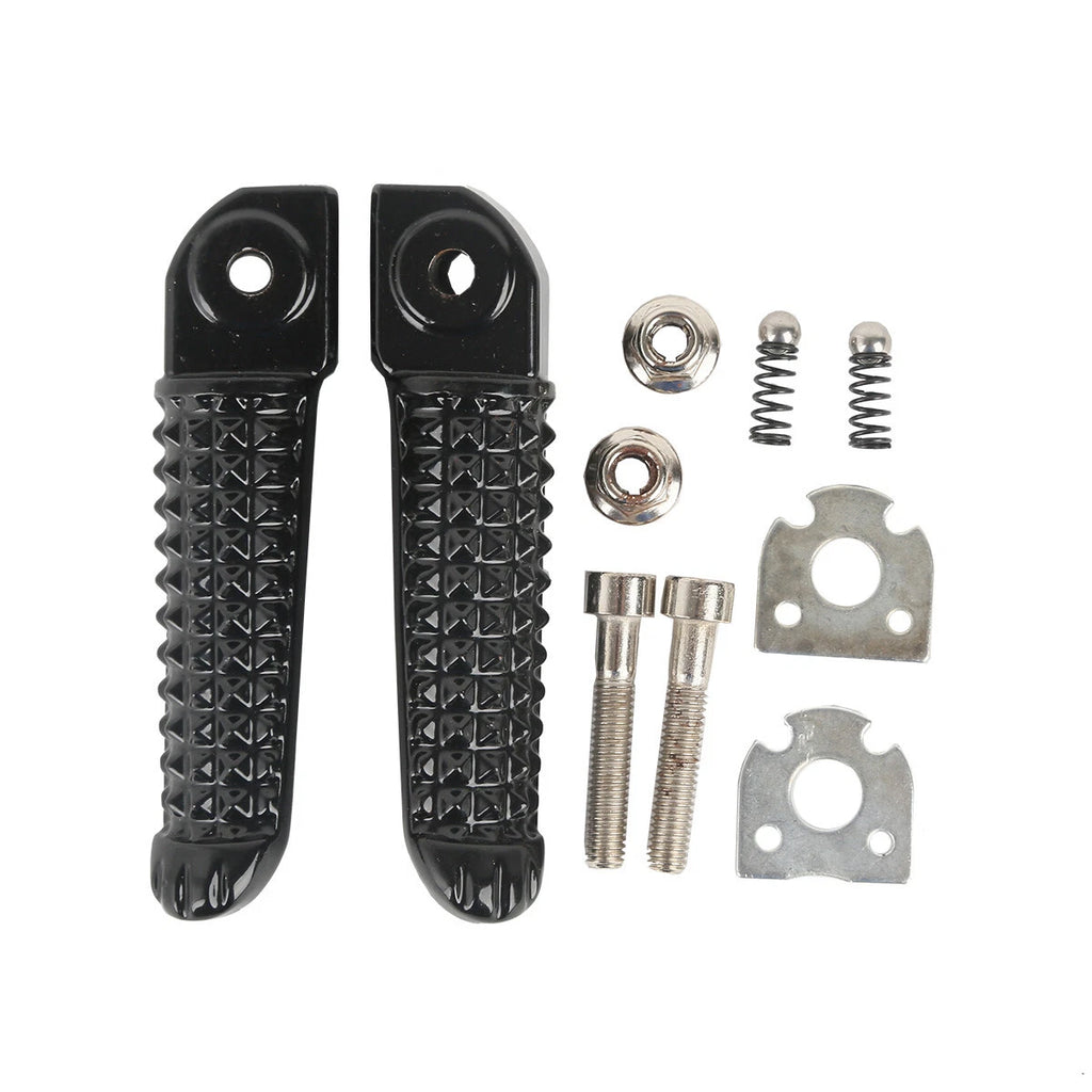 Pair Black Rear Footrests Foot Pegs for Yamaha YZF R1 (1998–2025), R6 (2003–2020)