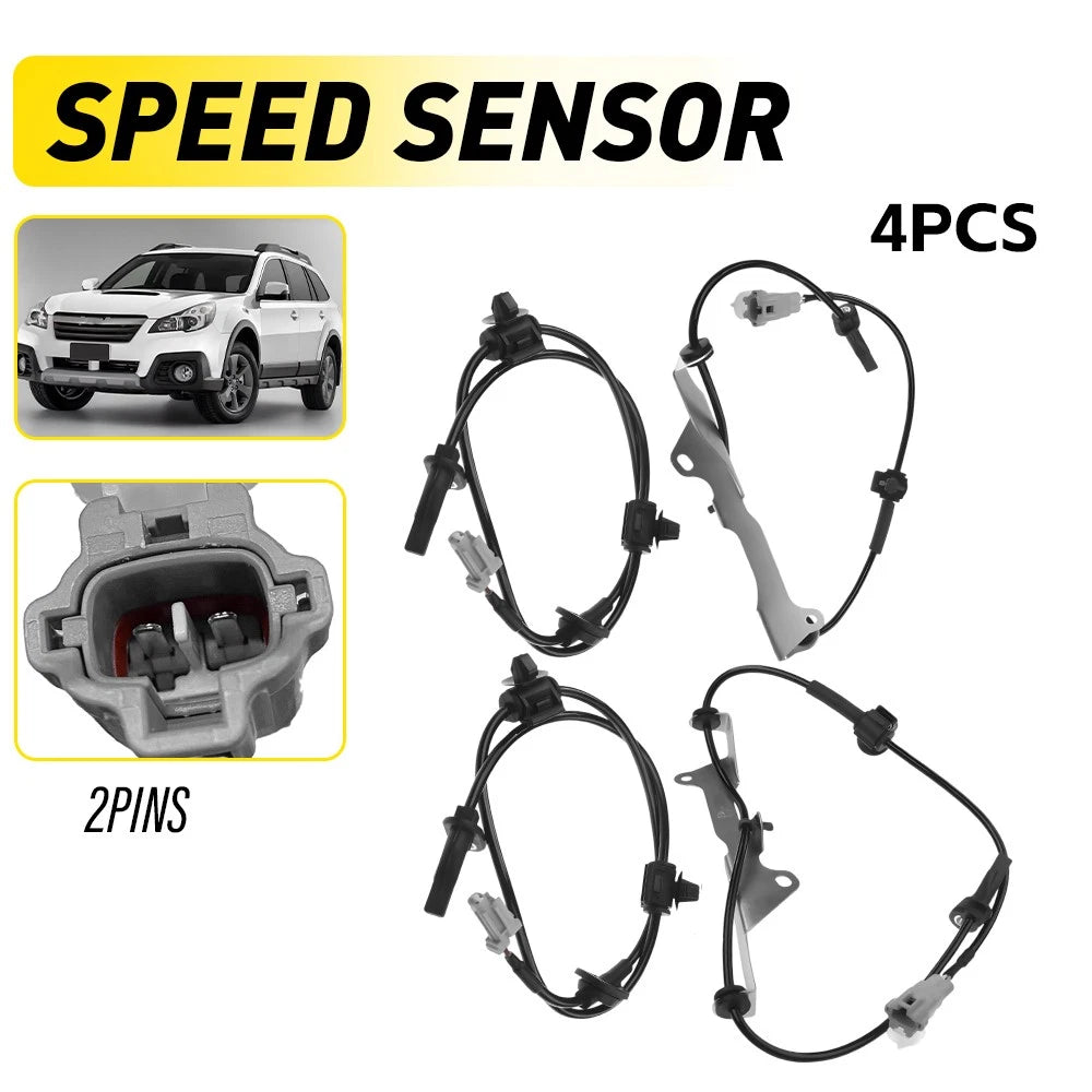 Set of 4 ABS Wheel Speed Sensors for Subaru Outback (2010–2014)