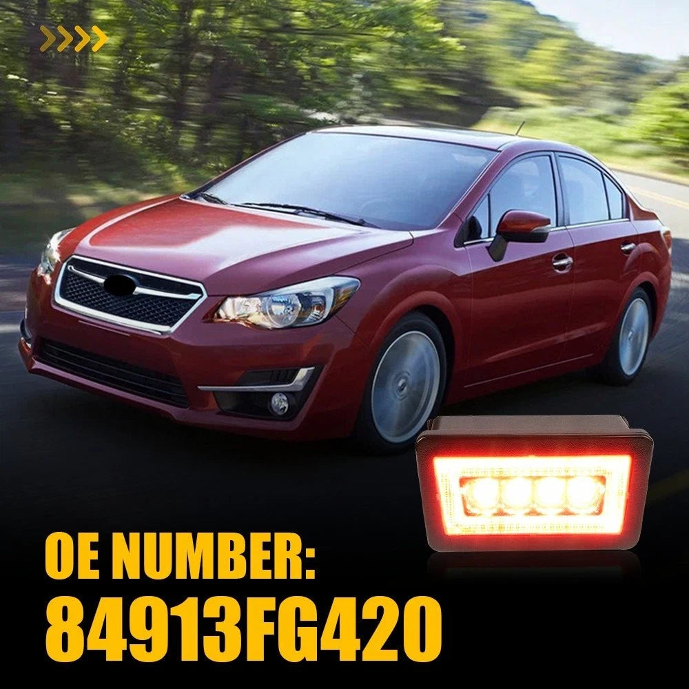Smoke Lens LED Rear Fog Tail Third Brake Light for Subaru Impreza (2011–2016)