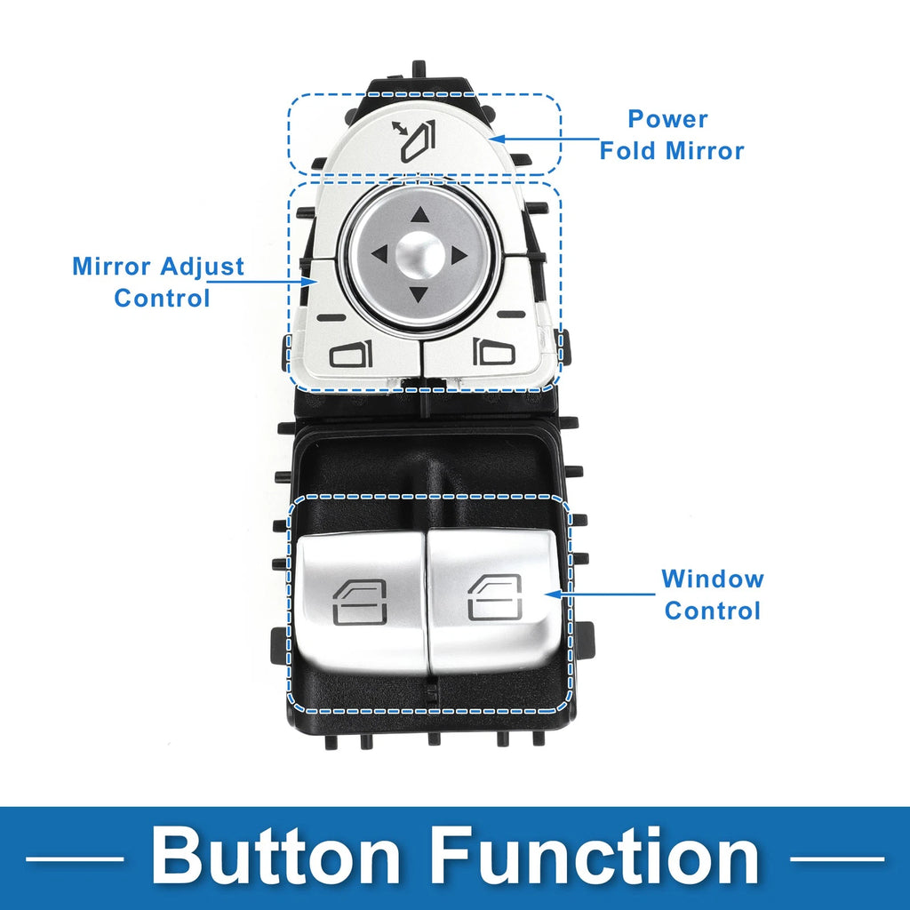 Front Driver Side Power Window Switch for Mercedes-Benz Metris (2017) No. 2059057011