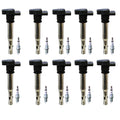 Denso Ignition Coil & NGK Iridium Spark Plugs Kit for Audi R8 5.2 V10 (2009–2015)